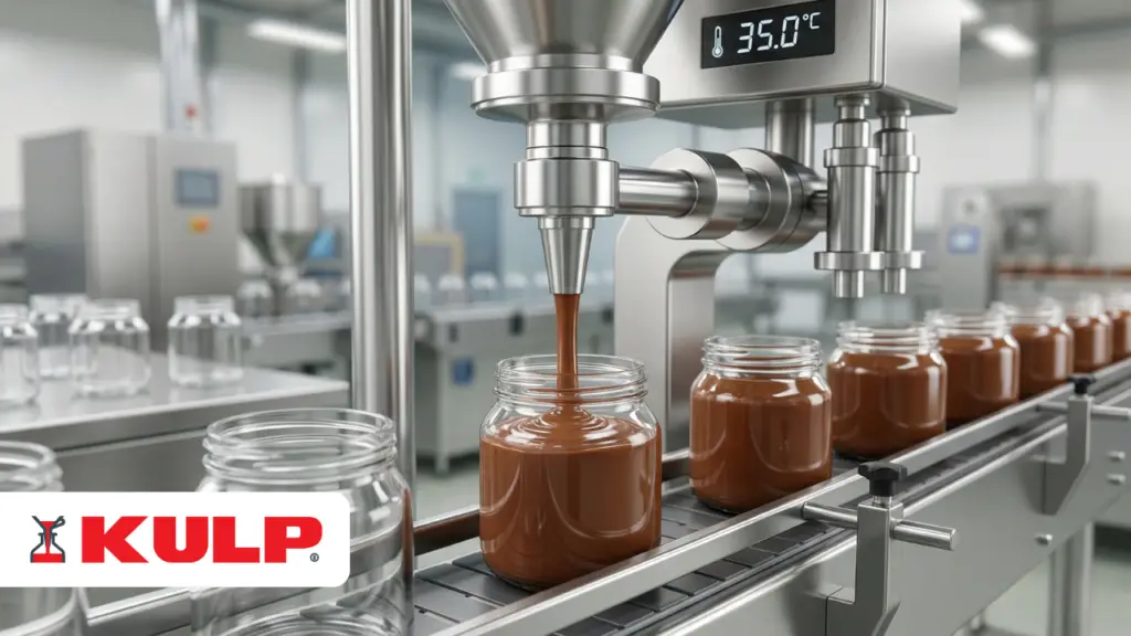 Remplissage de Chocolat Tartinable et de Crème de Noisette : Contrôle de la Température et Précision du Grammage